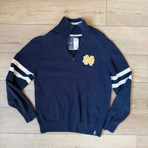 Bruzer Notre Dame Fighting Irish Adult 1/4 Zip Sweater Size Large Men’s